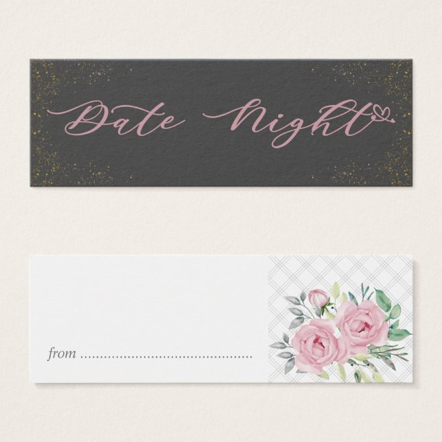 Date Fête des mariées de nuit Cartes de jeu Peony  (Devant & derrière)