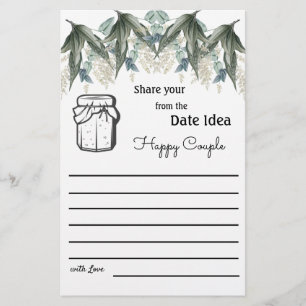 Date Ideas Blume - Spiel Flyer
