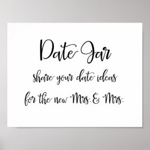 Date Jar Ideas Lesbian Hochzeitszeichen Poster