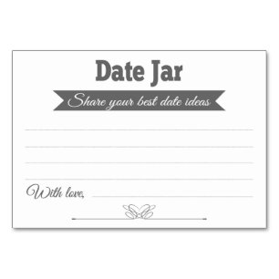 Date Jar Ideas Wedding Cards Table Cards - Grau Tischnummer