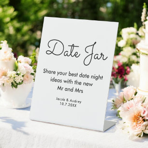 Date Jar Schwarz-weiß Polterabend Sockelschild