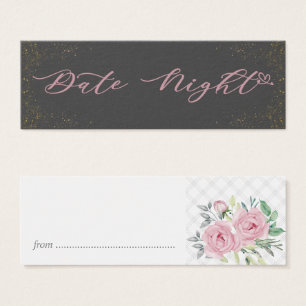 Date Night Brautparty Game Cards Peony Bouquet