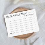 Date Night Ideas Brautparty Game Butterfly Begleitkarte<br><div class="desc">Datumsabendkarten Erhöhen Sie Ihr Brautparty um eine zusätzliche Touch der Verzauberung mit unseren Date Night Cards 'Er gibt ihren Schmetterlingen'. Diese Sonderkarten sollen die Fantasie der Braut entfesseln und ihre Abende mit Romantik und Abenteuer füllen. Da die Gäste ihre Lieblingsideen und -erlebnisse in der Nacht anbieten, schaffen die Karten eine...</div>