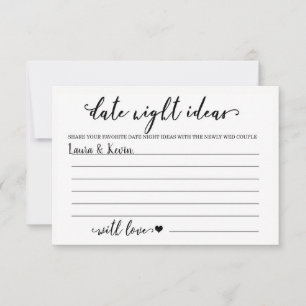  Date Night Ideas Carte Fête des mariées Jeu