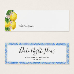 Date Night Ideas Lemons Fête des mariées Mariage