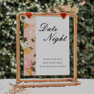 Date Night Ideas Scooped Up Brautparty Sign Poster