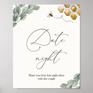 Date Night Ideen Bee Eukalyptus-Schild Poster