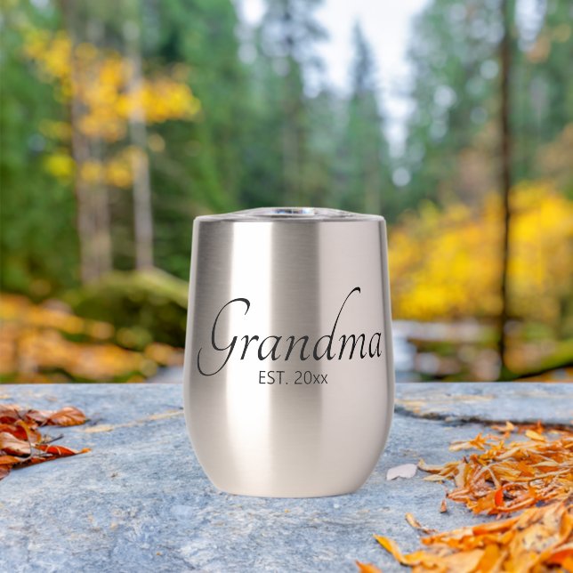 Date personnalisée de création Grand-mère Script n (En extérieur (pivoté))