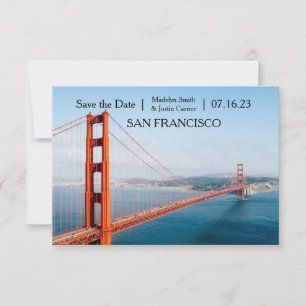Date Photo du Golden Gate Bridge - Encart 3x5 Save the 