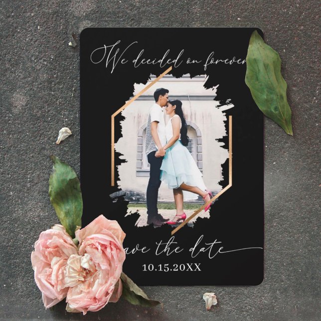 Date We Decided on Forever Photo Engagement Save The Da (Créateur téléchargé)