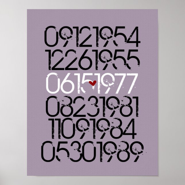 Dated Wall Art - Distressed Style - 3 Kinder Poster (Vorne)