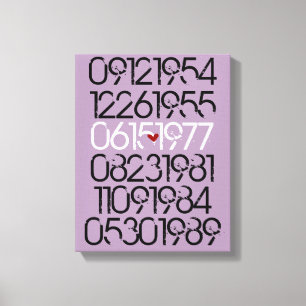 Dated Wall Art - Distressed Style - Wrapped Canvas Leinwanddruck