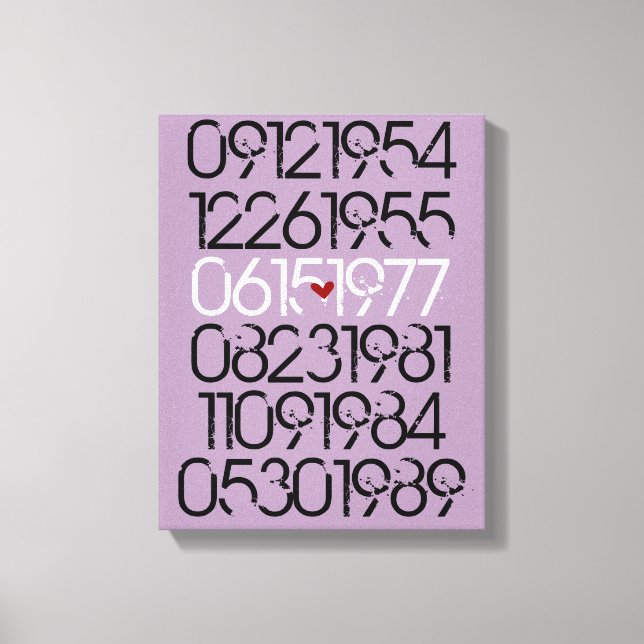 Dated Wall Art - Distressed Style - Wrapped Canvas Leinwanddruck (Vorderseite)