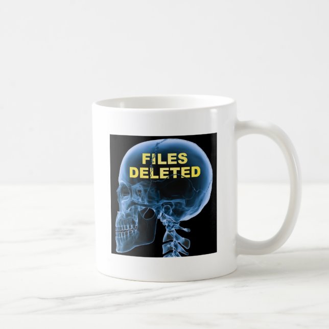 Dateien gelöscht Skull Funny Mug Kaffeetasse (Rechts)