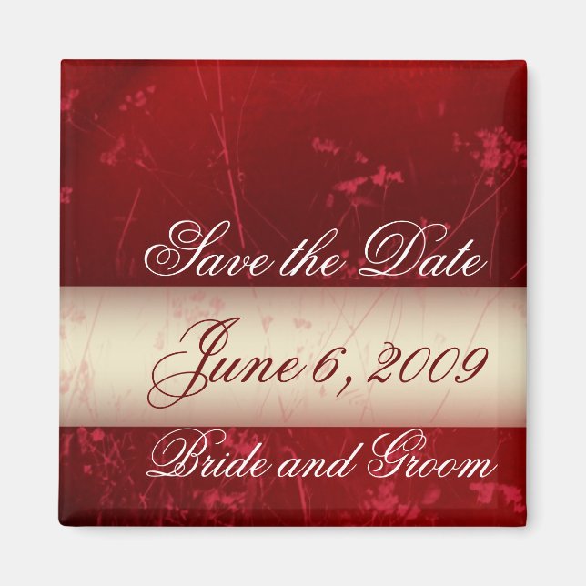 Daten Save the Date anpassen Magnet (Vorne)