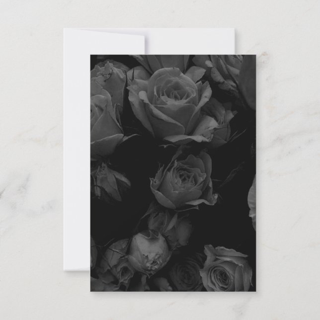 Daten speichern - B&W-Rose Einladung (Rückseite)