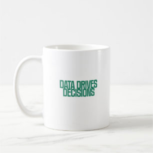 Daten steuern Entscheidungen Business-Analytics- Kaffeetasse