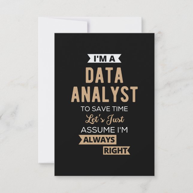 Datenanalyst Mitteilungskarte (Vorderseite)