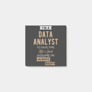 Datenanalyst Post-it Klebezettel