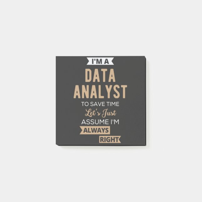 Datenanalyst Post-it Klebezettel (Vorderseite)