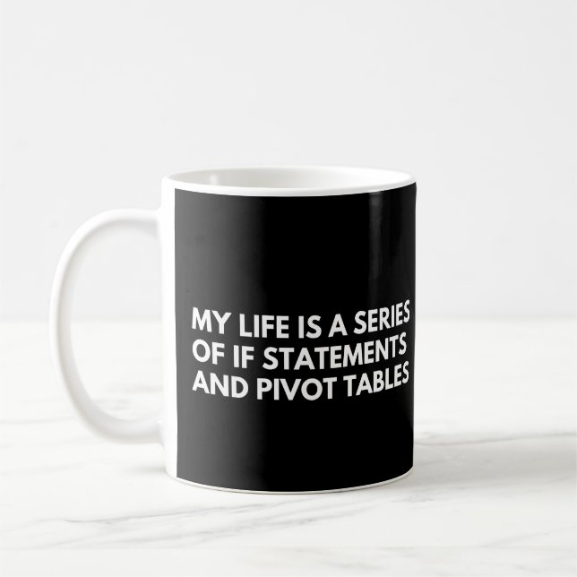 Datenanalytiker Funny Data Sprichwort Kaffeetasse (Links)