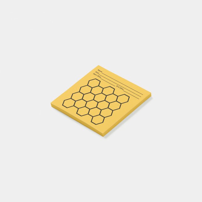 Datenblatt zur Verfolgung von Honeycomb-Zielen Post-it Klebezettel (angewinkelt)