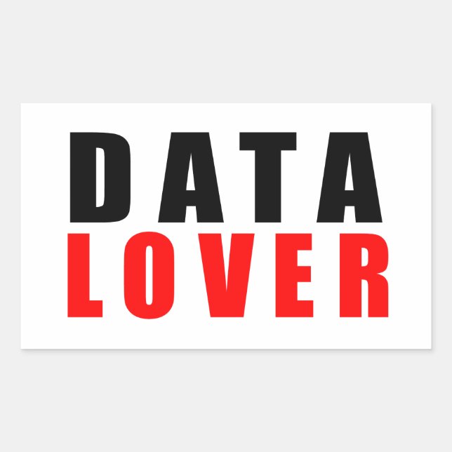 Datenfreund, I-Liebe Rechteckiger Aufkleber (Vorderseite)