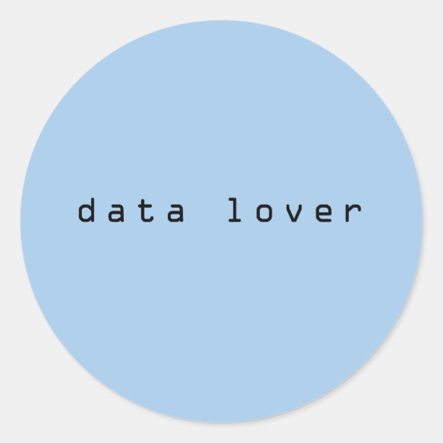 Datenfreund, I-Liebe Runder Aufkleber (Vorderseite)