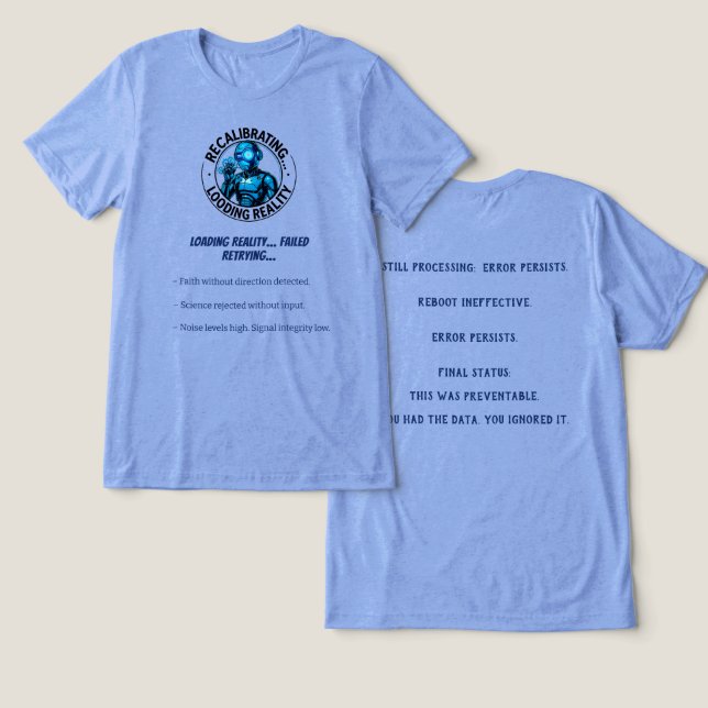 Datenmensch-Patch  Tri-Blend Shirt (Design Vorderseite & Rückseite)