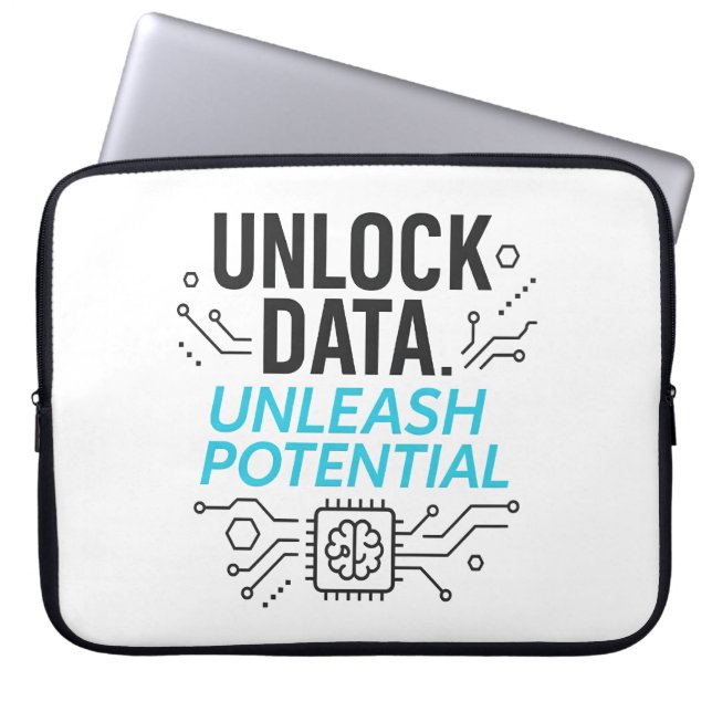 Datenrevolution: Abstrakte KI-Potenzialmatrix Tech Laptopschutzhülle (Vorderseite)