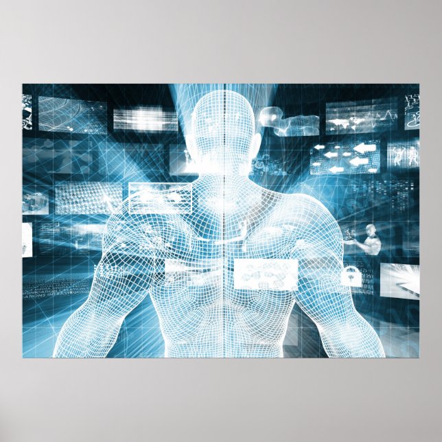 Datenschutz und Systemintegrität als Konzept Poster (Vorne)