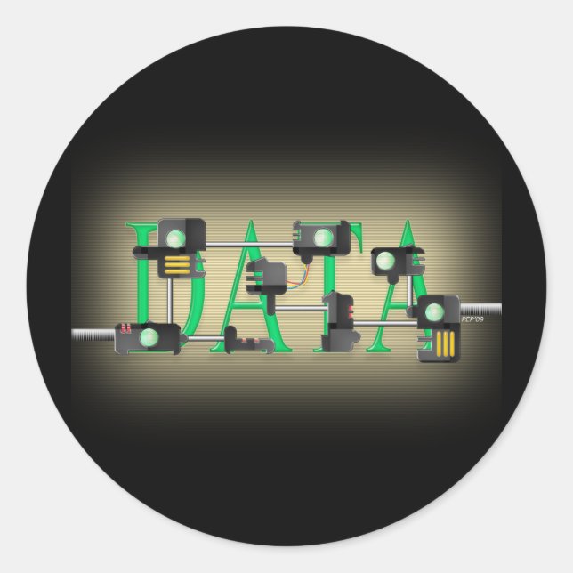 Datensicherheit Runder Aufkleber (Vorderseite)