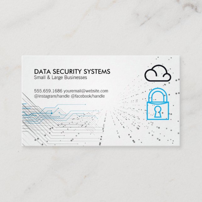 Datensicherungssysteme | Cloud-Speicher | Tech Terminkarte (Vorderseite)