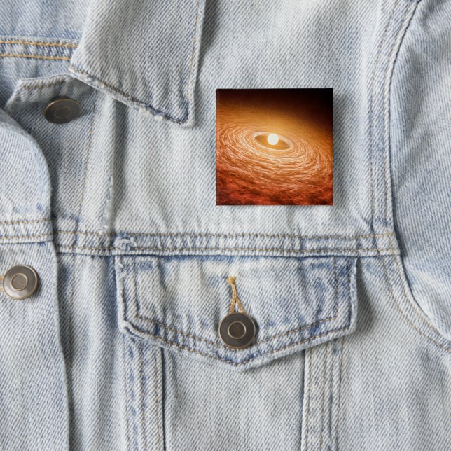 Datenträger von Material umgeben Star Fu Orionis. Button (Beispiel)