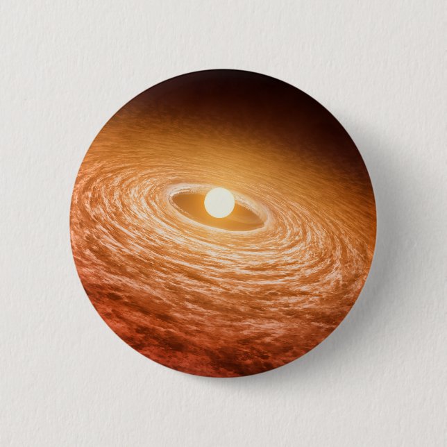 Datenträger von Material umgeben Star Fu Orionis. Button (Vorderseite)