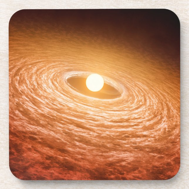 Datenträger von Material umgeben Star Fu Orionis. Getränkeuntersetzer (Vorderseite)