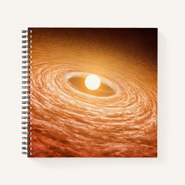 Datenträger von Material umgeben Star Fu Orionis. Notizbuch (Vorderseite)