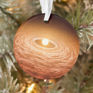Datenträger von Material umgeben Star Fu Orionis. Ornament