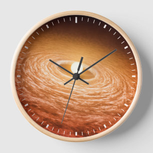 Datenträger von Material umgeben Star Fu Orionis. Uhr