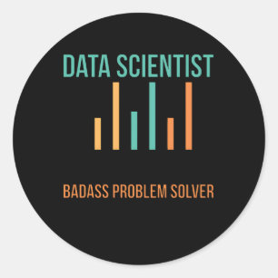 Datenwissenschaften - Problemlösungsdaten Runder Aufkleber