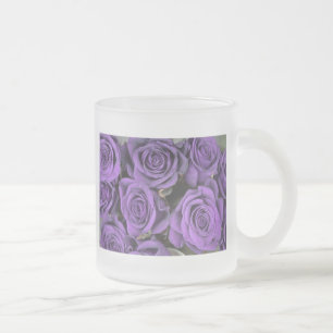 datieren lila Rosen-Rosen des Blumenstraußes uAwg Mattglastasse