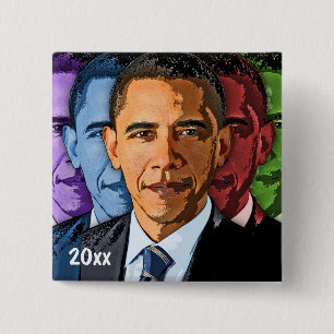 Datierte sammelbare Barack Obama Andenken-Andenken Button