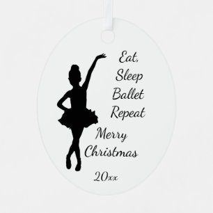 Datierte Weihnachtsfeier Schlafballett Wiederholun Ornament Aus Metall