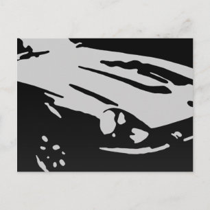 Datsun 240Z - carte postale noire