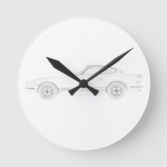 Datsun 240Z Runde Wanduhr (Vorderseite)