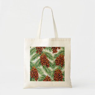Dattelpalmenfrucht Tropisches Botanisches Muster Tragetasche