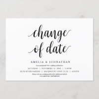 Datum ändern, Hochzeit Ändern Sie die Datumskarte
