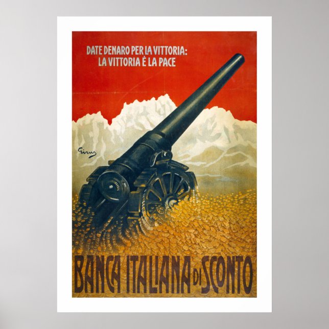 Datum Denaro per la Vittoria (weiß) Poster (Vorne)