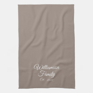 Datum der benutzerdefinierten Skriptfamilie elegan Geschirrtuch