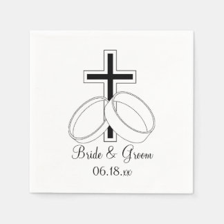 Datum der christlichen Hochzeitserklärung Serviette